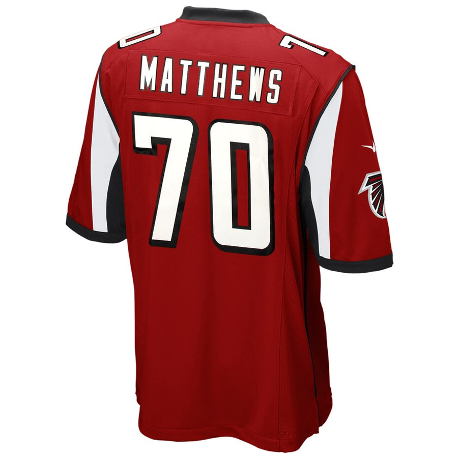 Seanshop A.Falcons #70 Jake Matthews Player Red Game Stitched Jerseys