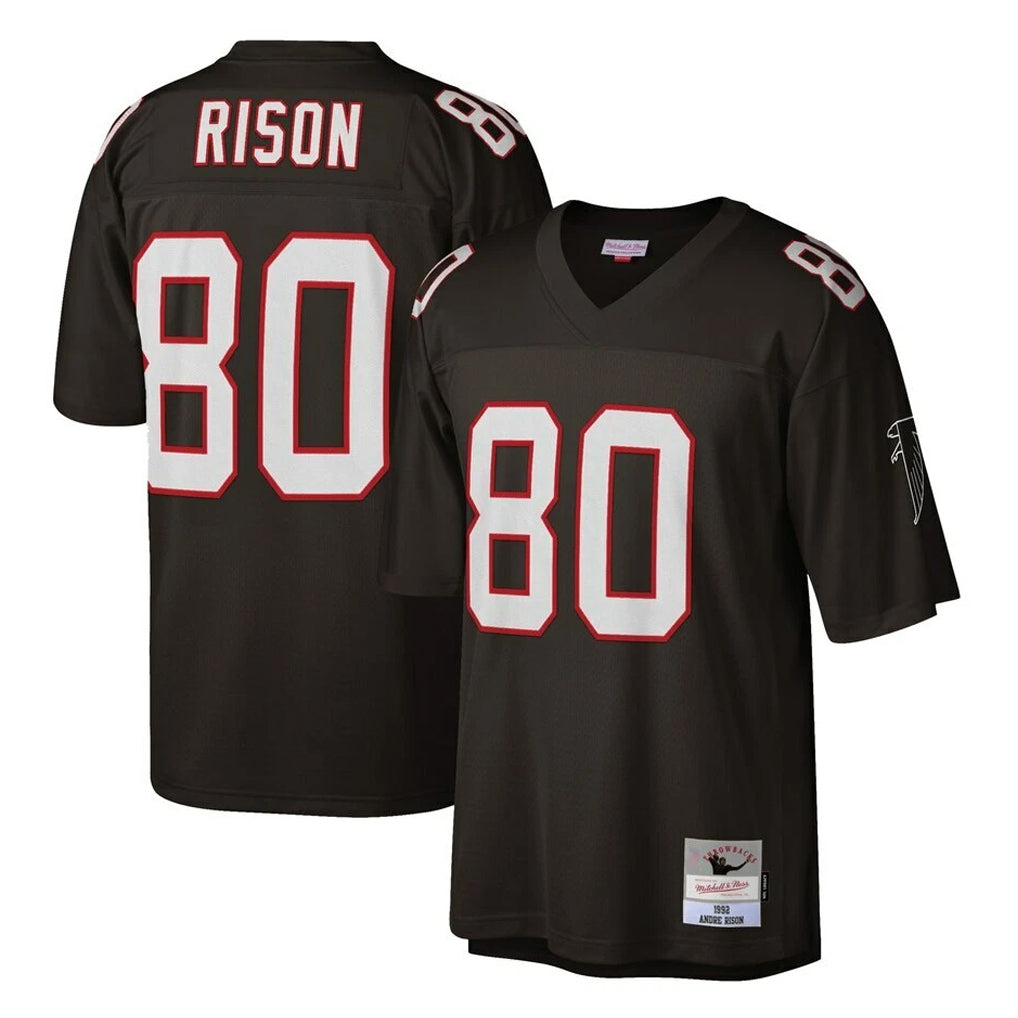 Seanshop A.Falcons #80 Andre Rison Player Mitchell & Ness Black 1992 Legacy Stitched Jerseys