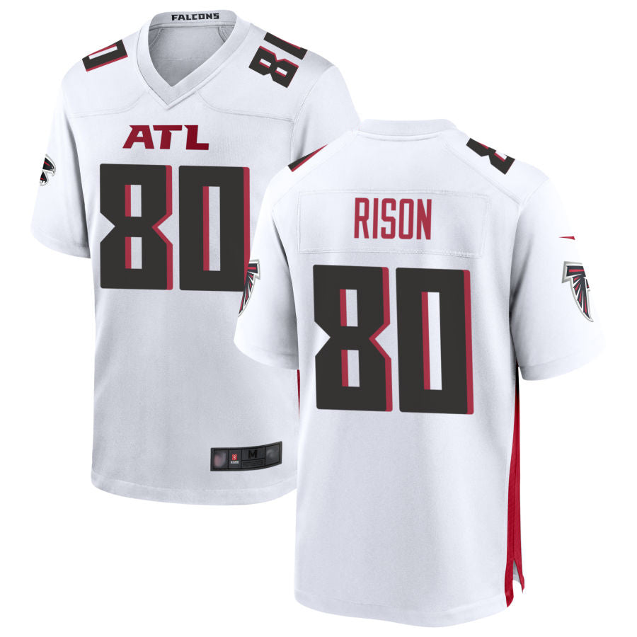 Seanshop A.Falcons #80 Andre Rison Player White Home Game Stitched Jerseys