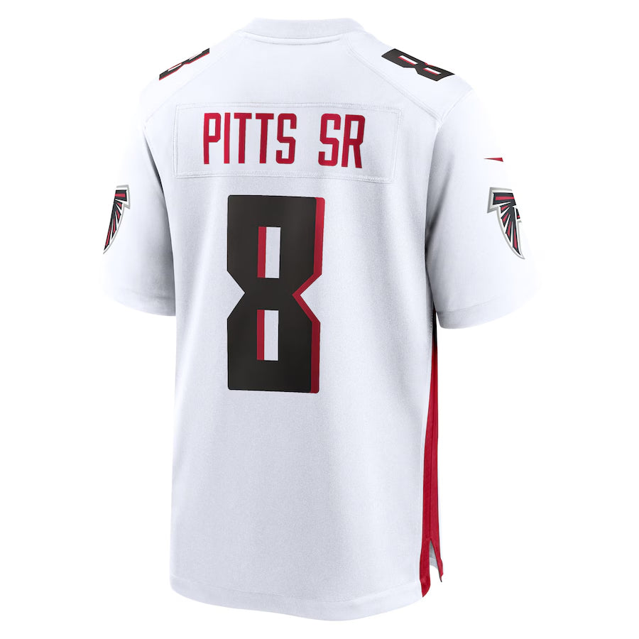 Seanshop A.Falcons #8 Kyle Pitts Sr. Player White Home Game Stitched Jerseys