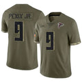 Seanshop A.Falcons #9 Michael Penix Jr. Player Olive Salute To Service Limited Stitched Jerseys
