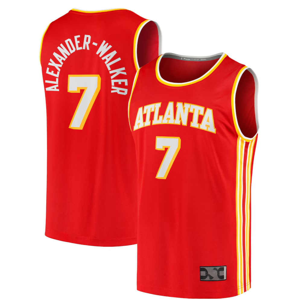 Seanshop A.Hawks #7 Nickeil Alexander-Walker Red Fast Break Replica Jerseys - Icon Edition