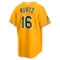 Seanshop Athletics #16 Nick Kurtz Player Gold Alternate Stadium Stitched Jerseys