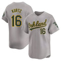 Seanshop Athletics #16 Nick Kurtz Player Grey Home Limited Stitched Jerseys