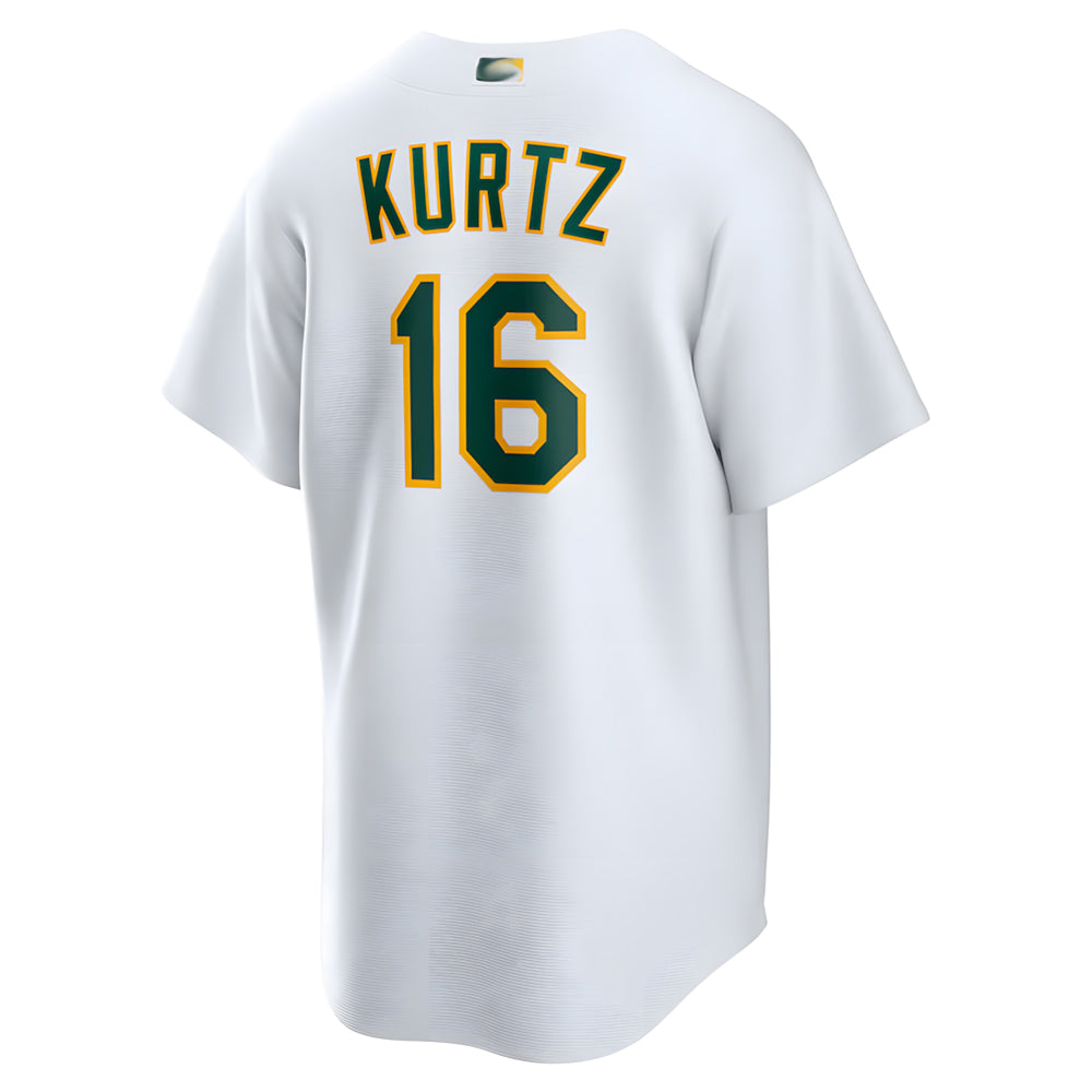 Seanshop Athletics #16 Nick Kurtz Player White Home Game Stitched Jerseys