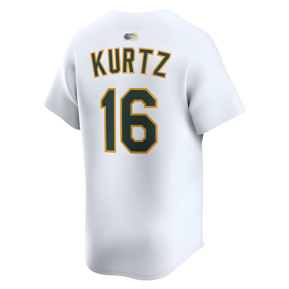 Seanshop Athletics #16 Nick Kurtz Player White Home Limited Stitched Jerseys