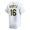 Seanshop Athletics #16 Nick Kurtz Player White Home Limited Stitched Jerseys