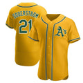 Seanshop Athletics #21 Tyler Soderstrom Player Gold Authentic Alternate Stitched Jersey