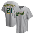 Seanshop Athletics #21 Tyler Soderstrom Player Gray Replica Road Stitched Jersey