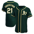 Seanshop Athletics #21 Tyler Soderstrom Player Green Authentic Alternate Stitched Jersey