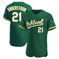 Seanshop Athletics #21 Tyler Soderstrom Player Green Authentic Kelly Alternate Stitched Jersey
