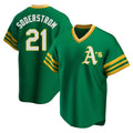 Seanshop Athletics #21 Tyler Soderstrom Player Green Replica Cooperstown Collection Stitched Jersey