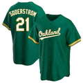 Seanshop Athletics #21 Tyler Soderstrom Player Green Replica Kelly Alternate Stitched Jersey