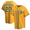 Seanshop Athletics #23 Shea Langeliers Player Gold Replica Alternate Stitched Jersey