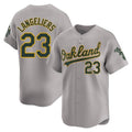 Seanshop Athletics #23 Shea Langeliers Player Gray Limited Away Stitched Jersey