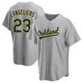 Seanshop Athletics #23 Shea Langeliers Player Gray Replica Road Stitched Jerseys