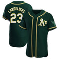 Seanshop Athletics #23 Shea Langeliers Player Green Authentic Alternate Stitched Jerseys