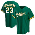 Seanshop Athletics #23 Shea Langeliers Player Green Replica Kelly Alternate Stitched Jerseys