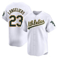Seanshop Athletics #23 Shea Langeliers Player White Limited Home Stitched Jersey