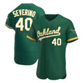 Seanshop Athletics #40 Luis Severino player Green Authentic Kelly Alternate Stitched Jersey