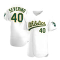 Seanshop Athletics #40 Luis Severino player White Authentic Home Stitched Jersey