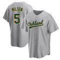 Seanshop Athletics #5 Jacob Wilson Gray Replica Road Stitched Jersey