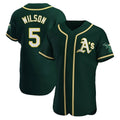 Seanshop Athletics #5 Jacob Wilson Green Authentic Alternate Stitched Jersey