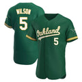 Seanshop Athletics #5 Jacob Wilson Green Authentic Kelly Alternate Stitched Jersey
