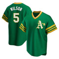 Seanshop Athletics #5 Jacob Wilson Green Replica Cooperstown Collection T shirt Stitched Jersey