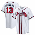 Seanshop A.Braves #13 Ronald Acuna Jr. 2025 All-Star Game Home Replica Player Jersey - White Stitched Personalized Jersey