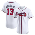 Seanshop A.Braves #13 Ronald Acuna Jr. Home Elite Jersey - White Personalized Jerseys