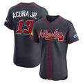 Seanshop A.Braves #13 Ronald Acuna Jr. Navy 2025 Speedway Classic Alternate Elite Player Personalized Jersey