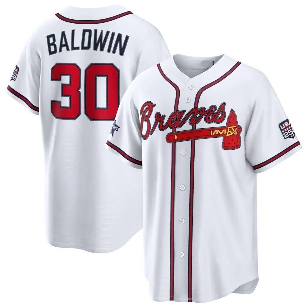A.Braves #30 Drake Baldwin 2026 All-Star Game White seanshop Replica Baseball Stitched Jerseys