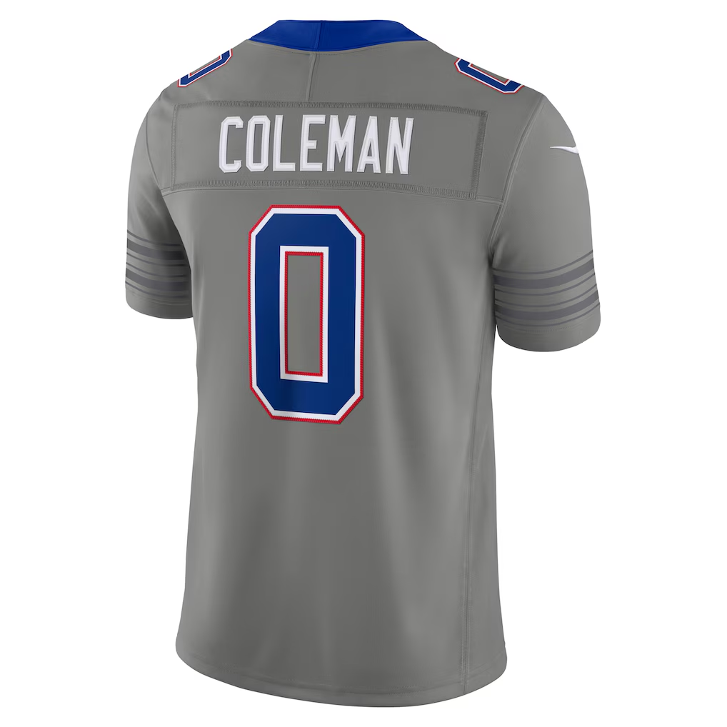 B.Bills #0 Keon Coleman Gray Nickel City Vapor F.U.S.E. Stitched Limited Stitched Jerseys