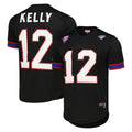 Seanshop B.Bills #12 Jim Kelly Player Black Mitchell & Ness Replica Mesh Limited Stitched Jerseys