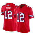Seanshop B.Bills #12 Jim Kelly Player Red Vapor F.U.S.E. Jersey Limited Home Game Stitched Jerseys