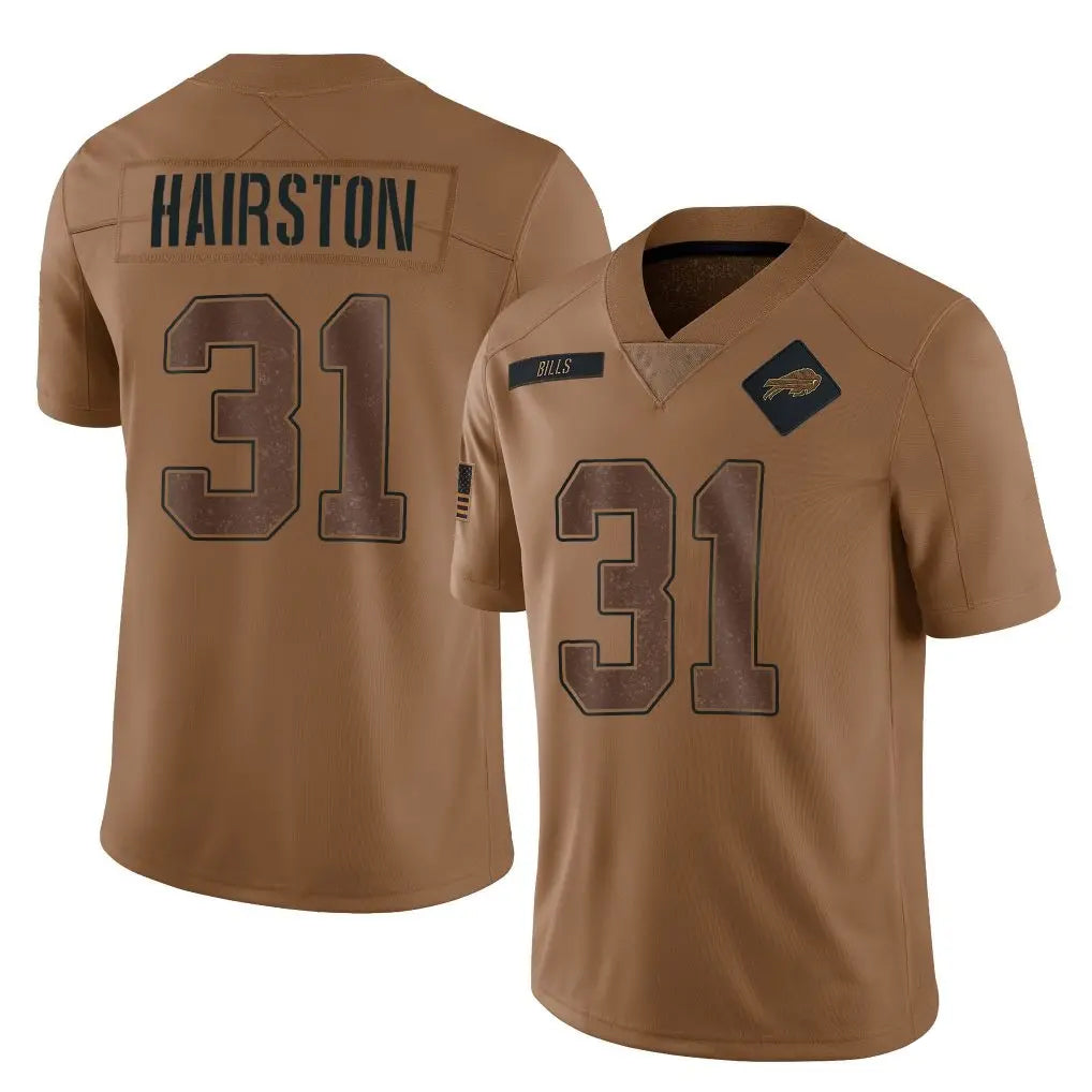 Seanshop B.Bills #31 Maxwell Hairston Player Brown Salute To Service Limited Stitched Jerseys