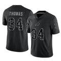Seanshop B.Bills #34 Thurman Thomas Player Black RFLCTV Limited Stitched Jerseys