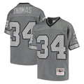 Seanshop B.Bills #34 Thurman Thomas Player Gray Throwback Replica Stitched Jerseys