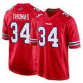 Seanshop B.Bills #34 Thurman Thomas Player Red Home Game Stitched Jerseys
