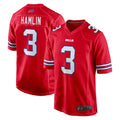 Seanshop B.Bills #3 Damar Hamlin Player Red Home Game Stitched Jerseys