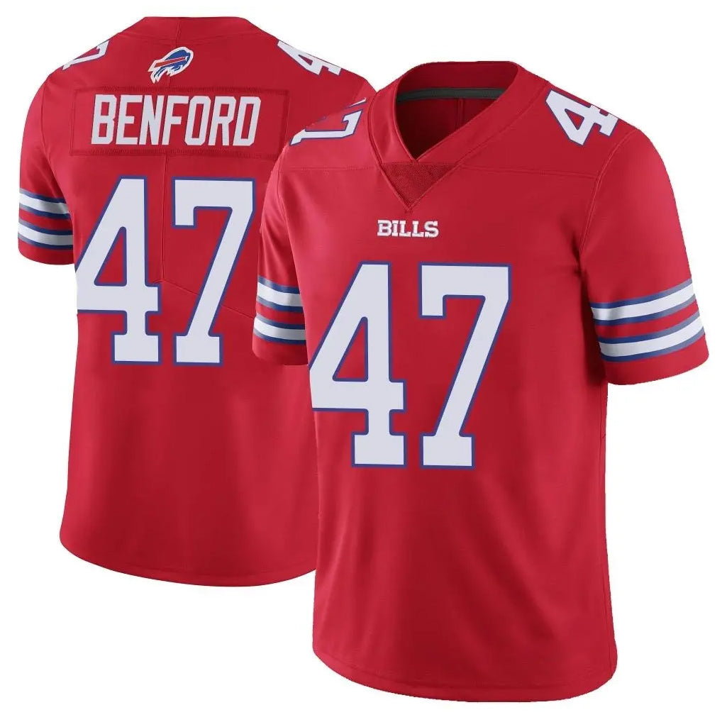 Seanshop B.Bills #47 Christian Benford Player Red Vapor Untouchable Limited Stitched Jerseys