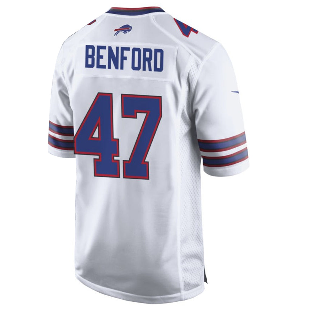 Seanshop B.Bills #47 Christian Benford Player White Home Game Stitched Jerseys