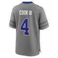 B.Bills #4 James Cook III Gray Nickel City Game Stitched Jerseys