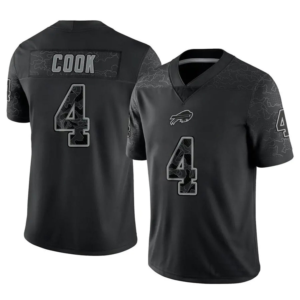 Seanshop B.Bills #4 James Cook III Player Black RFLCTV Limited Stitched Jerseys