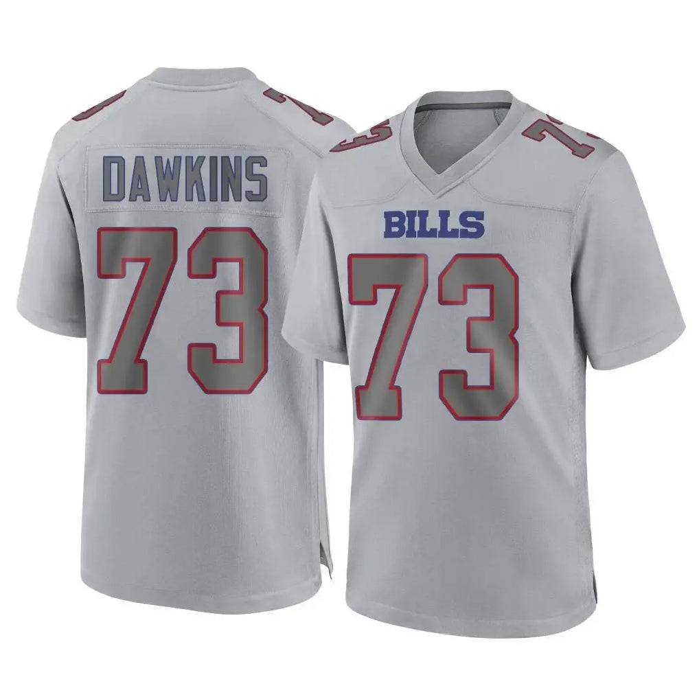 Seanshop B.Bills #73 Dion Dawkins Player Gray Fashion Home Game Stitched Jerseys