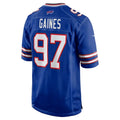 B.Bills #97 Greg Gaines Royal Team Game Jersey