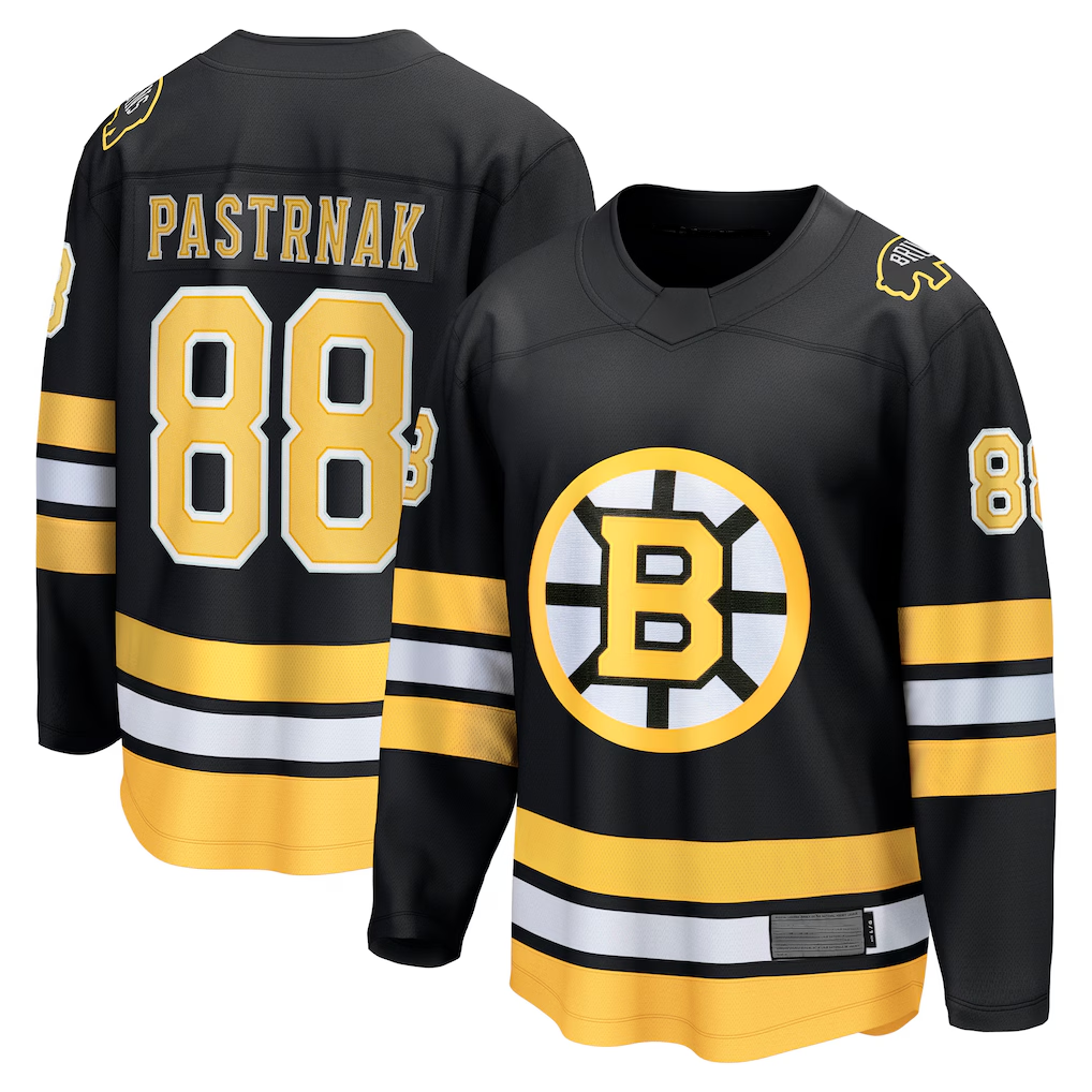 Seanshop B.Bruins #88 David Pastrnak Black Home Breakaway Player Stitched Jerseys