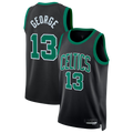 Seanshop B.Celtics #13 Paul George Black Swingman Jerseys - Statement Edition