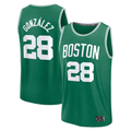 Seanshop B.Celtics #28 Hugo Gonzalez  Kelly Green 2025  Draft First Round Pick Fast Break Replica Jerseys - Icon Edition
